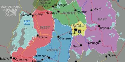 Mapa de kigali, Ruanda