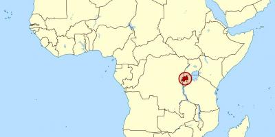 Mapa de Ruanda en áfrica