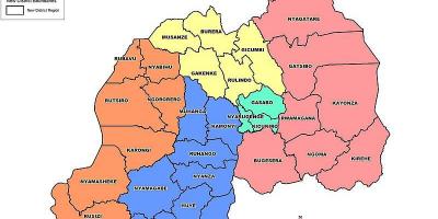 Mapa de Ruanda sectores