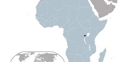 Mapa de Ruanda en el mundo
