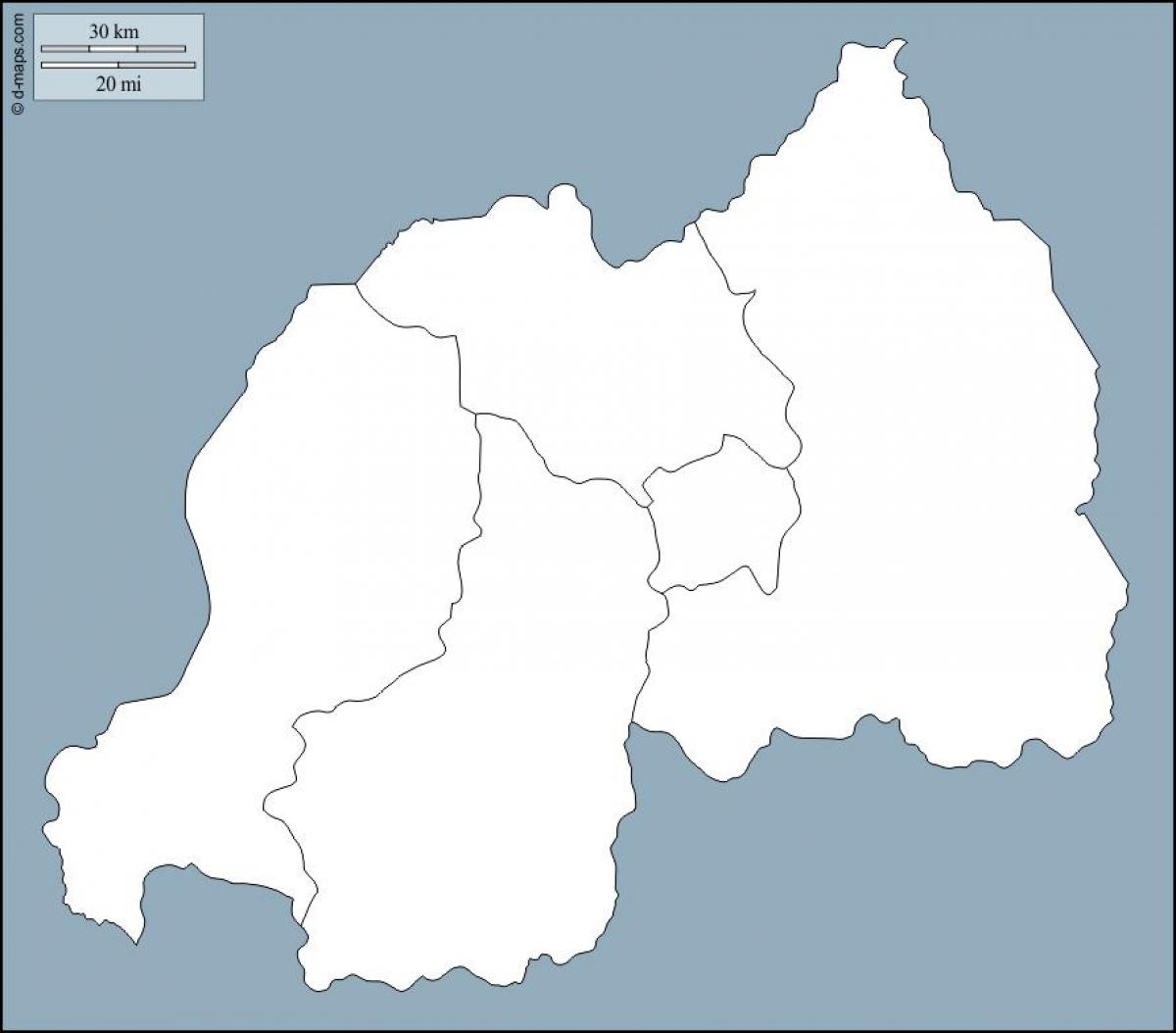 Ruanda esquema del mapa