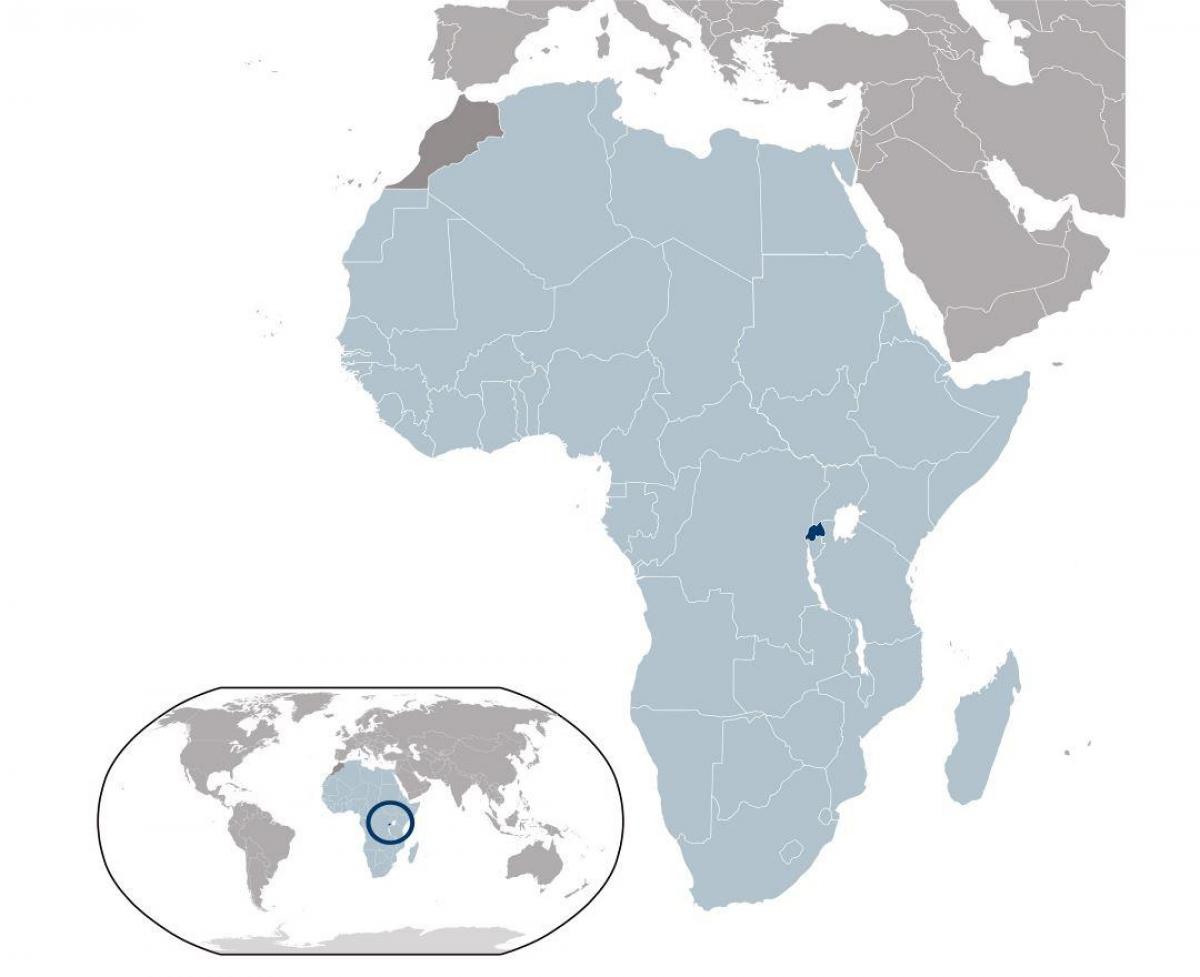 Ruanda ubicación en el mapa del mundo